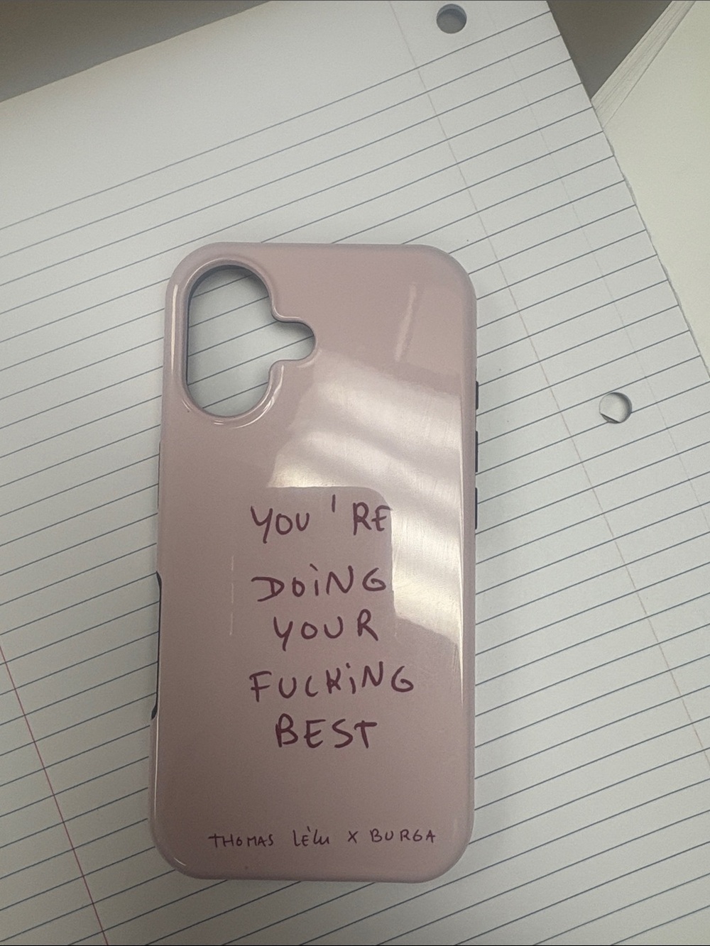Thomas Lélu x Burga Pink Motivational Phone Case